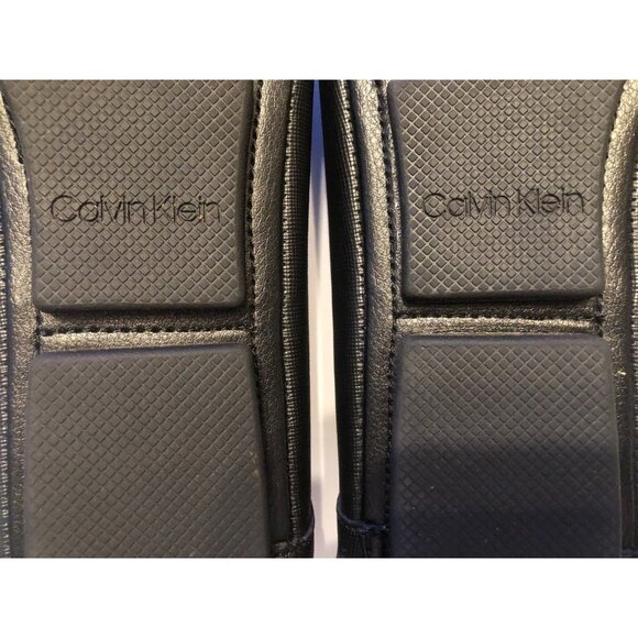 Calvin klein men\'s new black leather slip on loafers size: 11.5 main image 6